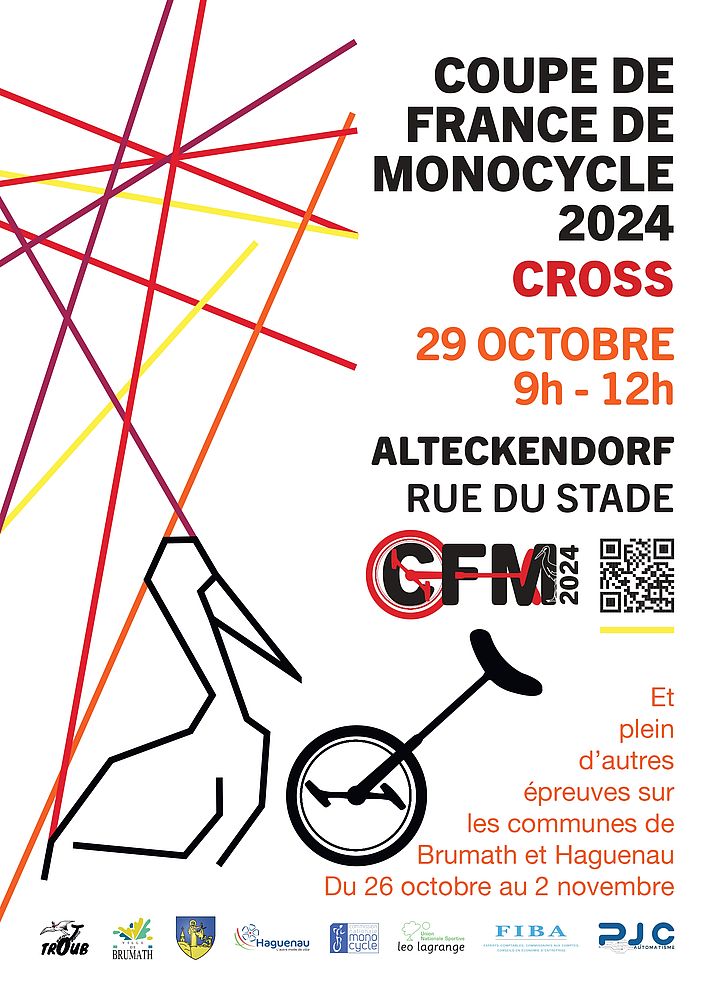 Affiche de la Coupe de France de Monocycle du 29 octobre à Alteckendorf