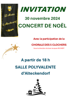 Affiche Concert de Noël à Alteckendorf le 30 novembre